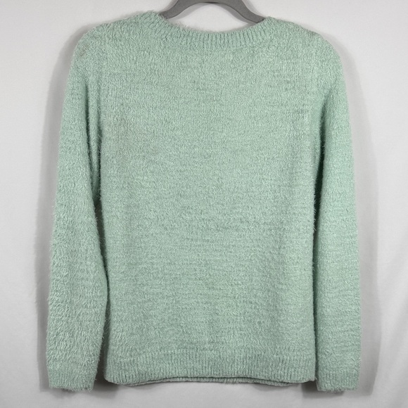 LC Lauren Conrad Womens Pastel Green Heart Sweater. Size M. Valentines. Soft - Picture 3 of 4